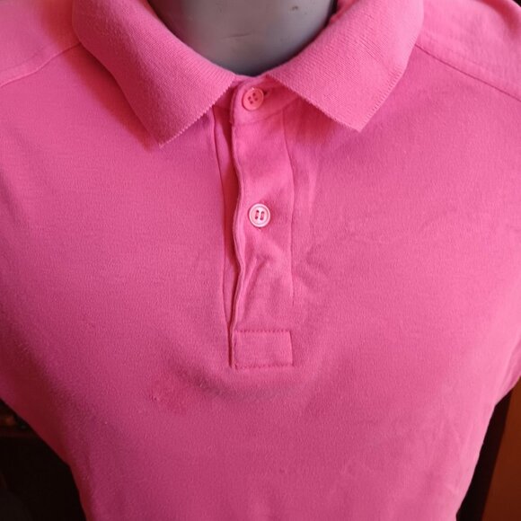 Vintage Mens Polo Shirt XL 80s PINK LOAFERS BEVERLY HILLS KNIT POLO COLLAR SS - Picture 3 of 6